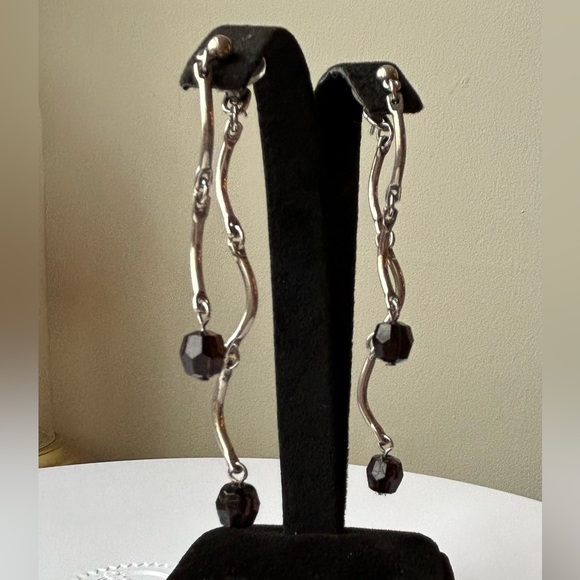Silver & Black Earrings - Picture 4 of 4